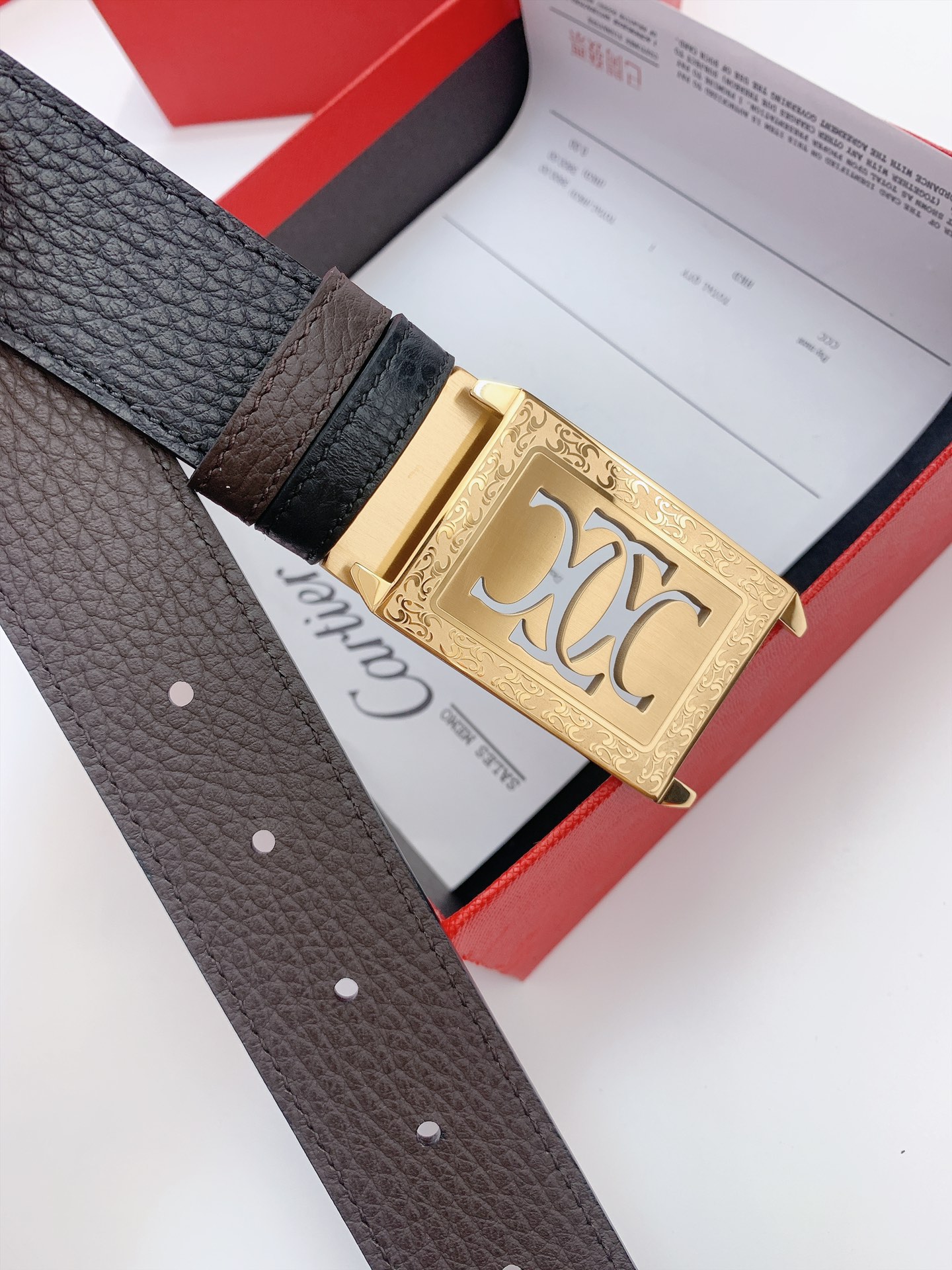 Imported Calf Leather Calcium Belts: High Quality, 3.5 cm Width. - 图片 7