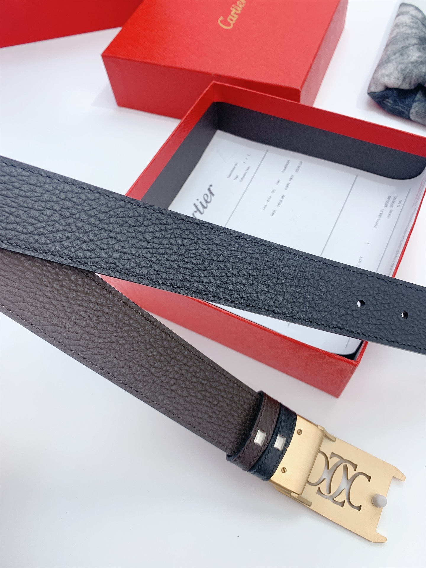 Imported Calf Leather Calcium Belts: High Quality, 3.5 cm Width. - 图片 8