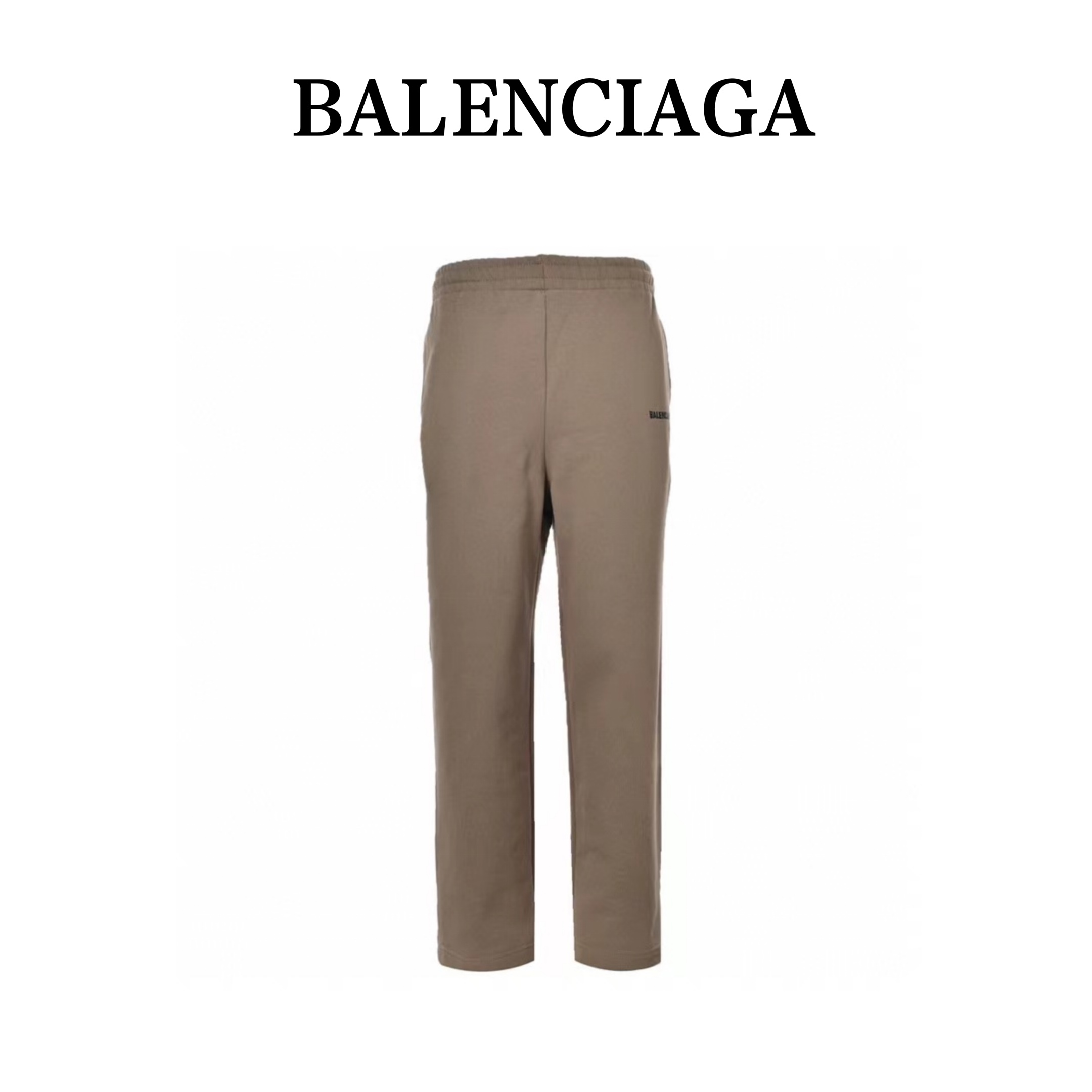 Balenciaga巴黎世家 22Fw 刺绣小标直筒阔腿裤