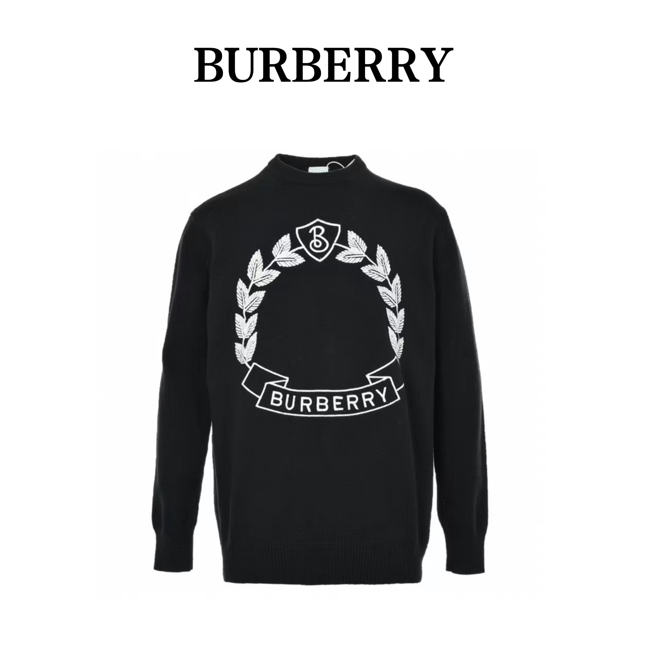 Burberry巴宝莉 22Fw 刺绣树叶纹章毛衣