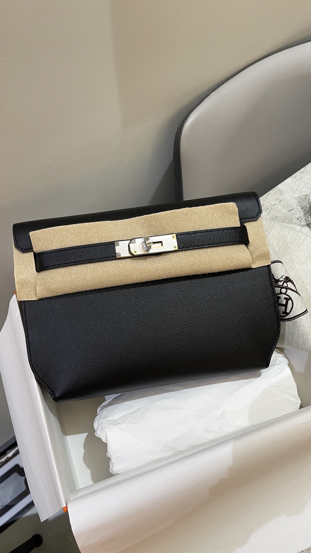 Hermes Kelly Depeches Black 25cm business