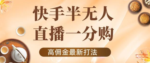 【短视频抖店蓝海暴利区1.0】【课程上新】 【009 外面收费1980的快手半无人一分购项目，不露脸的最新电商打法】