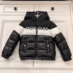 Moncler Clothing Down Jacket Kids Clothes Wholesale Sale
 White Splicing Kids Goose Down Fashion