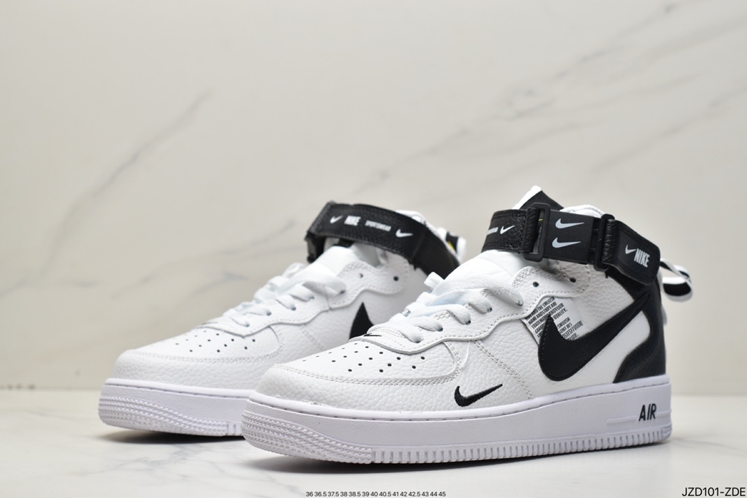 140 真标Nike Air Force 1 07 LV8 Utility Black白结构双勾2018年版白 AJ7747-100