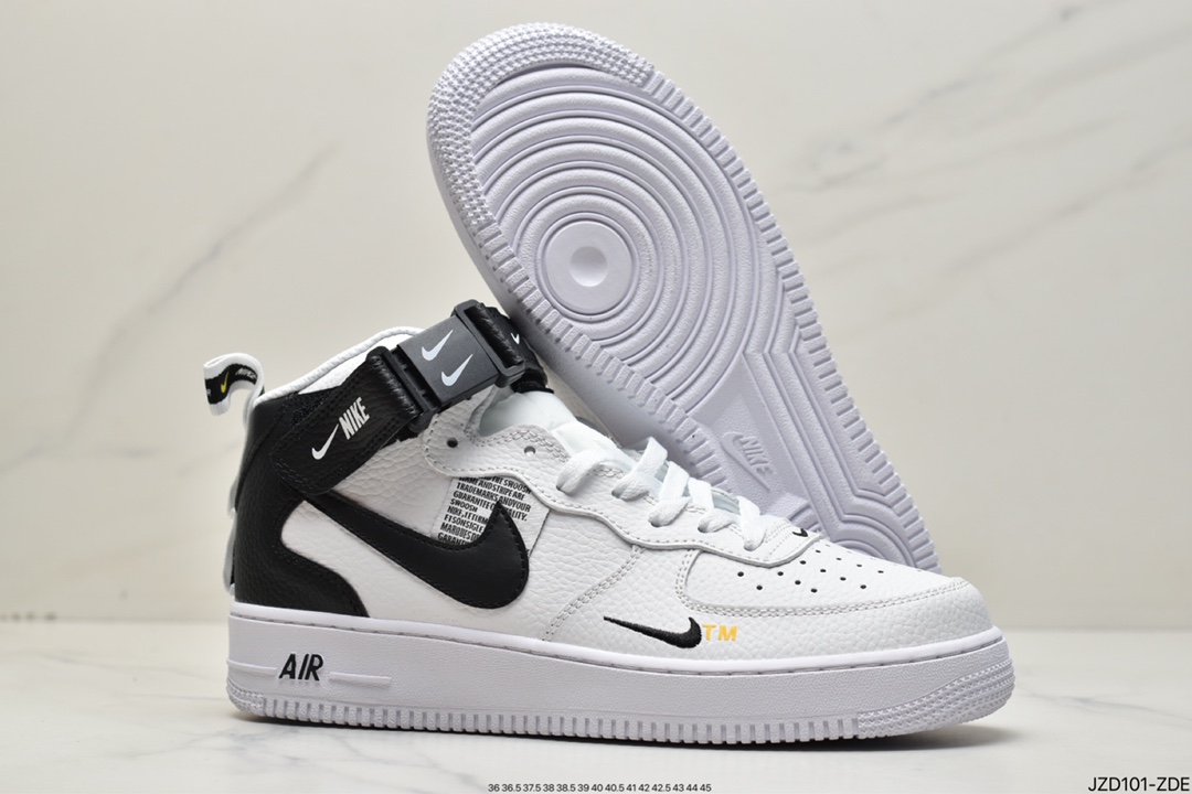 140 真标Nike Air Force 1 07 LV8 Utility Black白结构双勾2018年版白 AJ7747-100