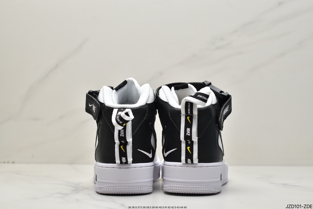 140 真标Nike Air Force 1 07 LV8 Utility Black白结构双勾2018年版白 AJ7747-100