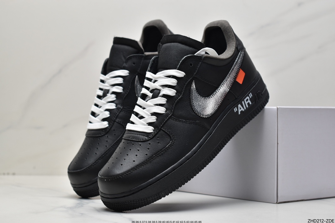300 纯原版本OFF WHITE Nike Air Force 1 Low 空军低帮经典板鞋白银勾 AO4297-100