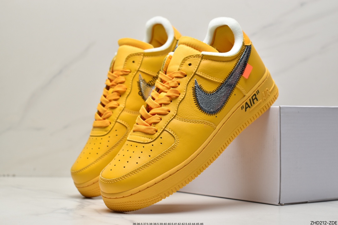 300 纯原版本OFF WHITE Nike Air Force 1 Low 空军低帮经典板鞋白银勾 AO4297-100
