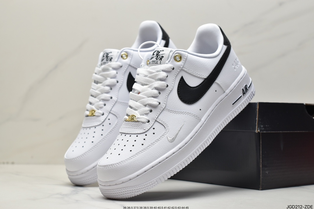 180 Air Force 1 '07 Low 白黑迷你勾原楦头原纸板 DQ7658-100