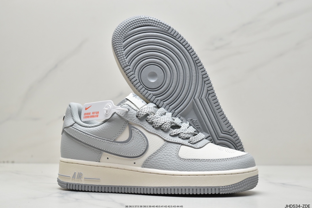 ”Joining again, the original American street fashion brand-Stüssy x Air Force 1′07 Low””Milk White/Grey””ST2022-616”