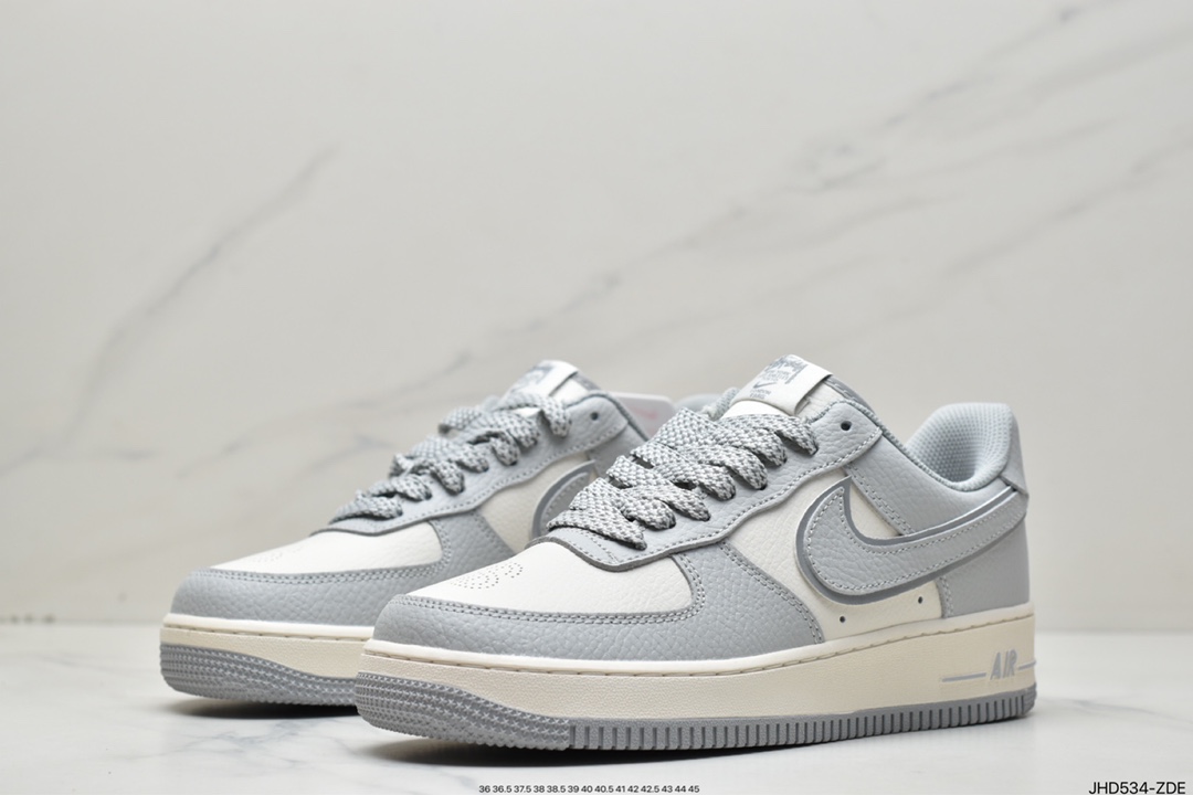 ”Joining again, the original American street fashion brand-Stüssy x Air Force 1′07 Low””Milk White/Grey””ST2022-616”