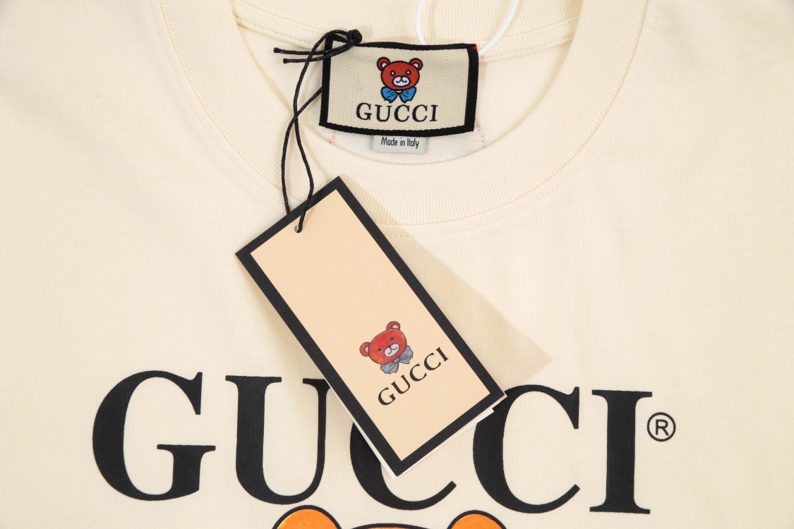 160 Gucci 古驰 Kai x Gucci 联名款 泰迪小熊印花短袖