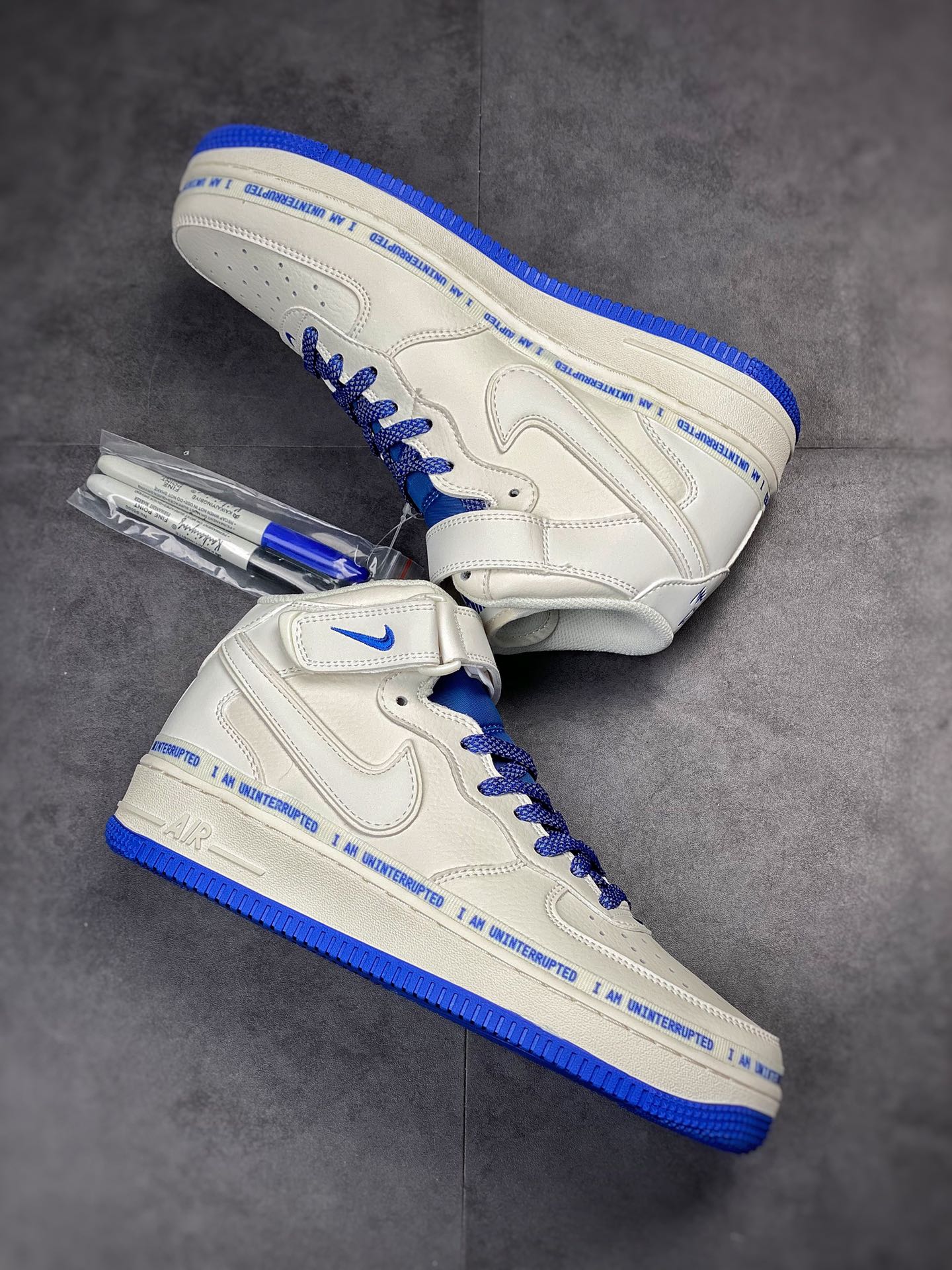 250 Nike Air Force 1 ’07 Mid × Uninterrupted 米宝蓝中帮 NU3060-686