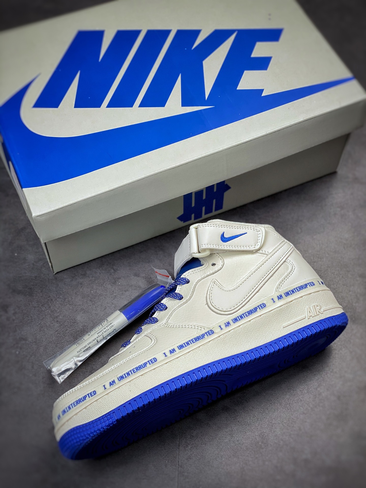 250 Nike Air Force 1 ’07 Mid × Uninterrupted 米宝蓝中帮 NU3060-686