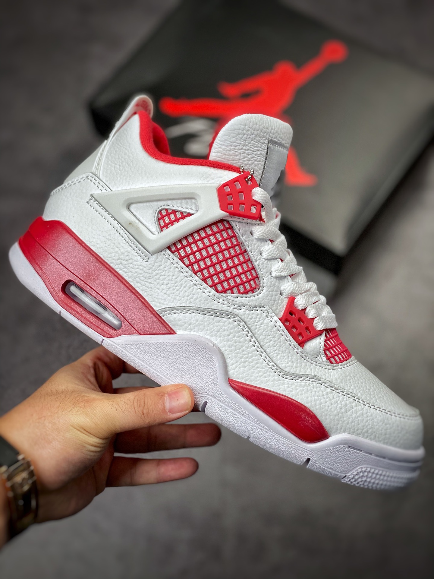 240 Air Jordan 4 Retro 复刻白红 308497-106