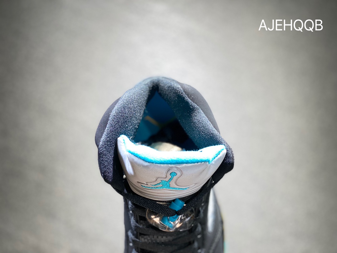 380 Air Jordan 5 Aqua AJ5 黑黄兰 篮球鞋 DD0587-047