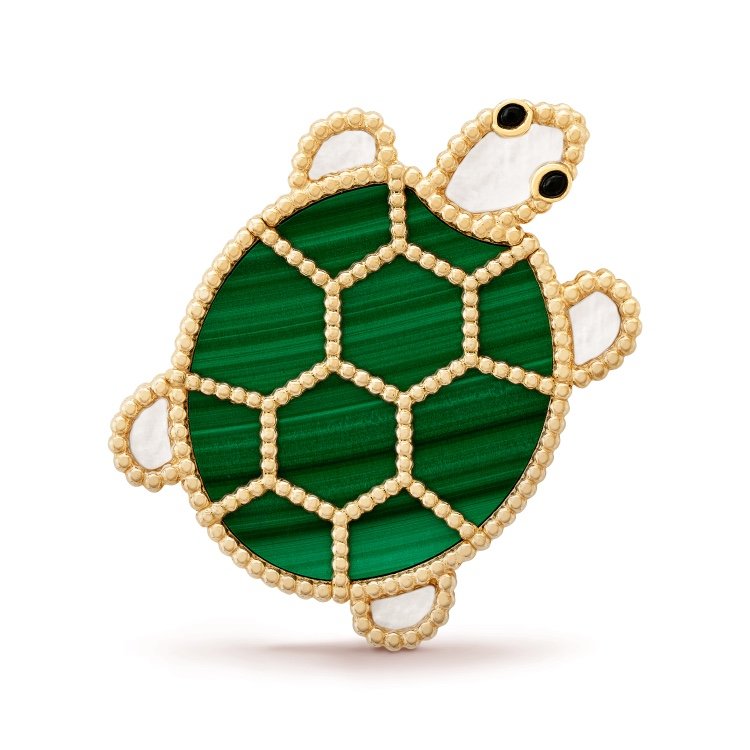 V金材质乌龟梵克雅宝实拍VCA动物系列胸针️小小的动物胸针有趣可爱让我们的童心不灭天然材质物有所值可以做