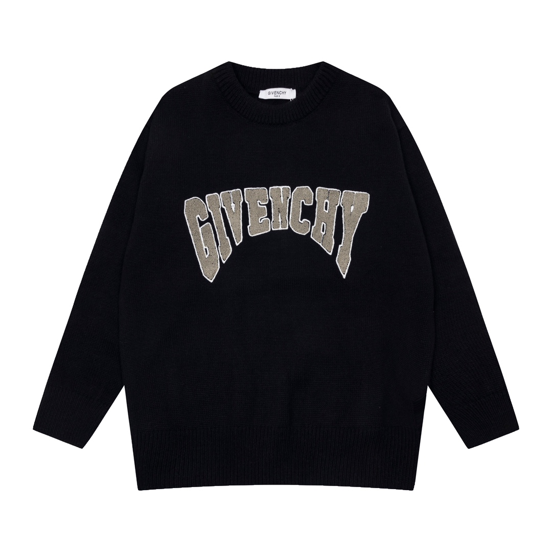 270 Givenchy 纪梵希2022FW 胸口Logo毛巾绣毛衣