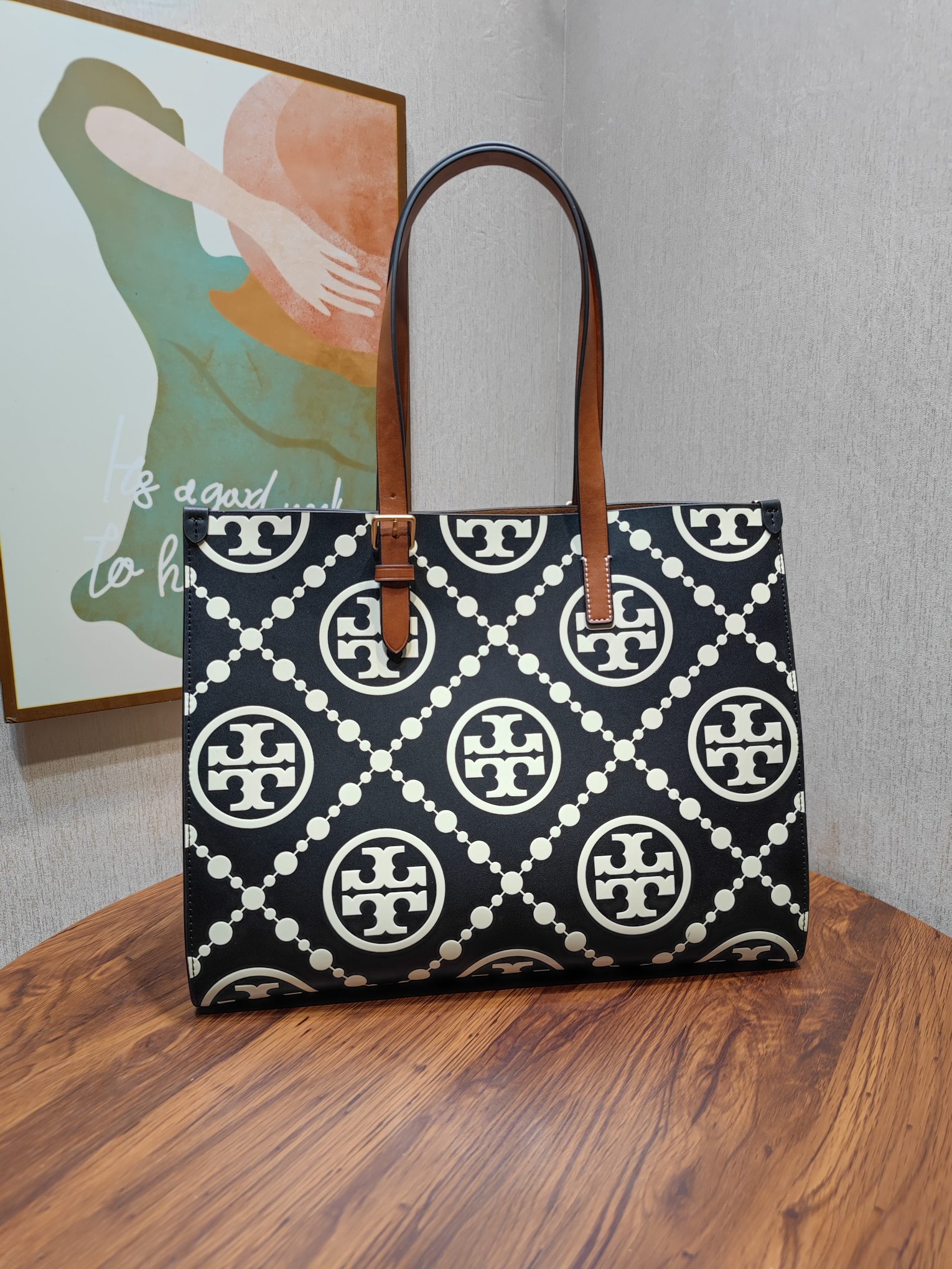 Tory Burch T Monogram Embossed Leather Tote Bag, Large 2 a1667512170540 7158