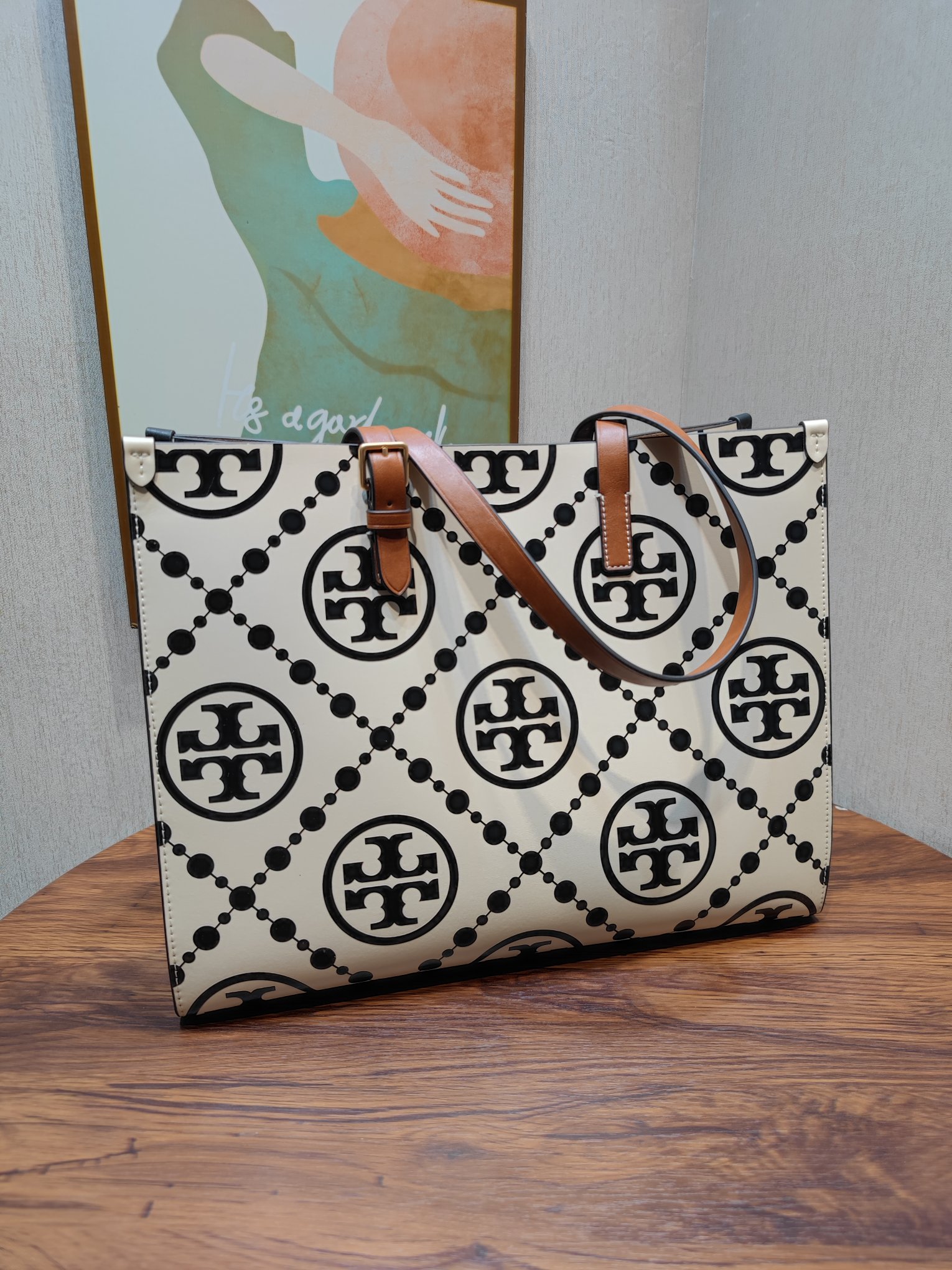 Tory Burch T Monogram Embossed Leather Tote Bag, Large 9 a1667512174865 1325