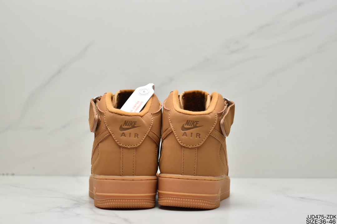 130 耐克Nike Air Force 1 High '07 WBFLAX Wheat 小麦色中帮空军CJ9158-200