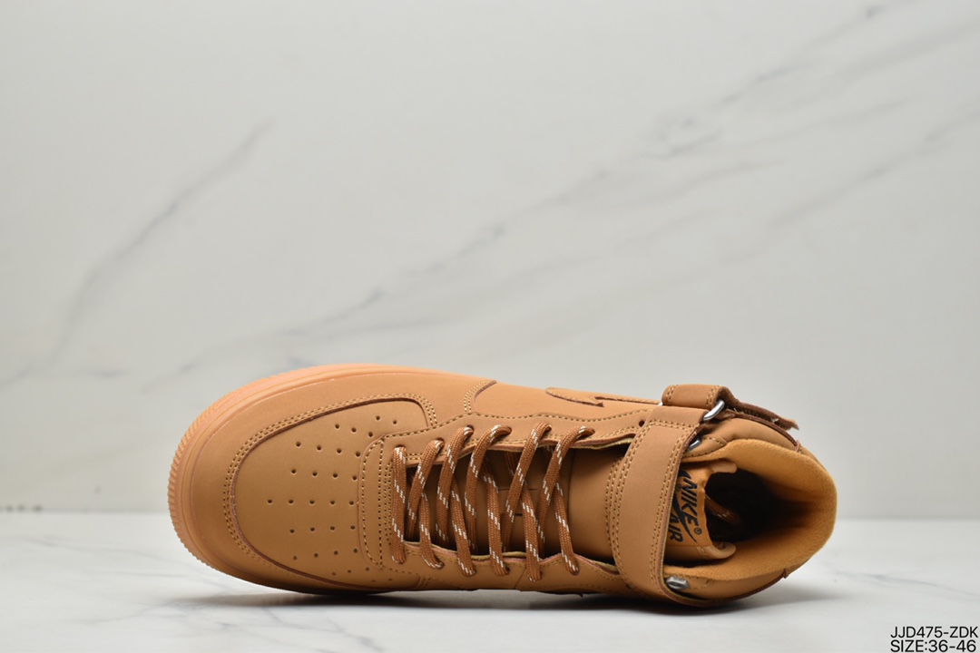 130 耐克Nike Air Force 1 High '07 WBFLAX Wheat 小麦色中帮空军CJ9158-200