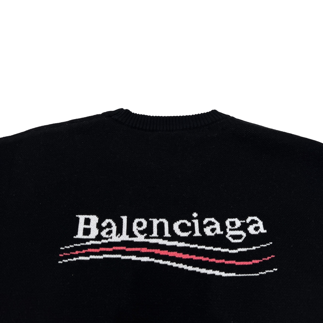 260 Balenciaga/巴黎世家 经典可乐圆领毛衣