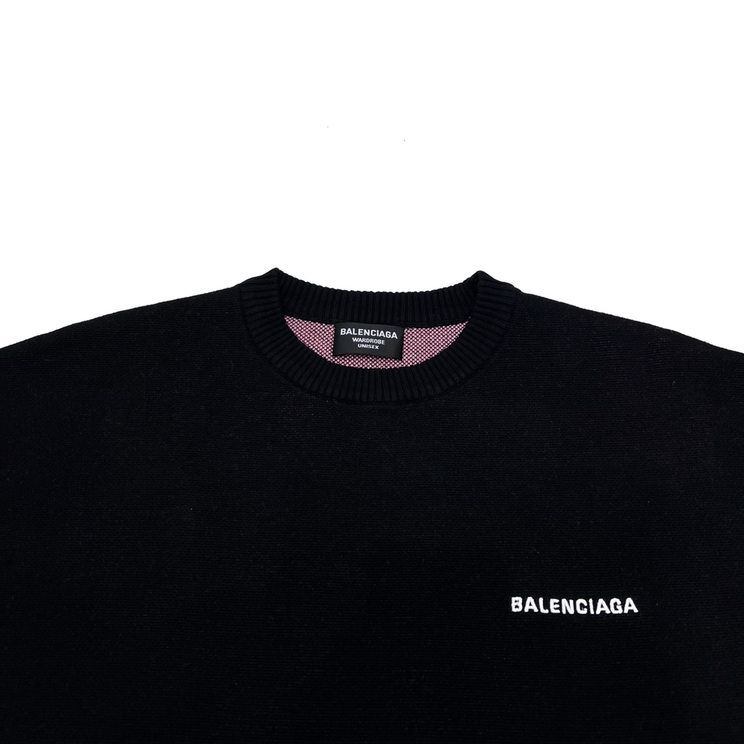 260 Balenciaga/巴黎世家 经典可乐圆领毛衣