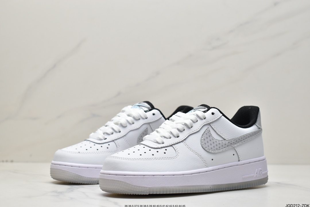 180 耐克Nike Air Force1Low 白灰裸眼3D CW5909-100