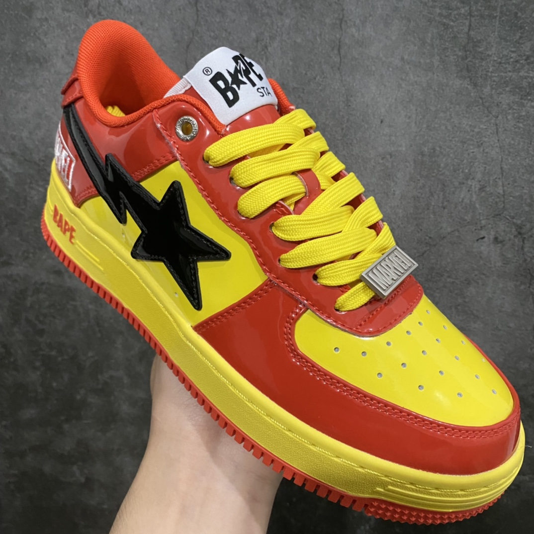 Marvel x Bape Sta To Low joint star with the same ape head classic low-top sports and leisure sneakers