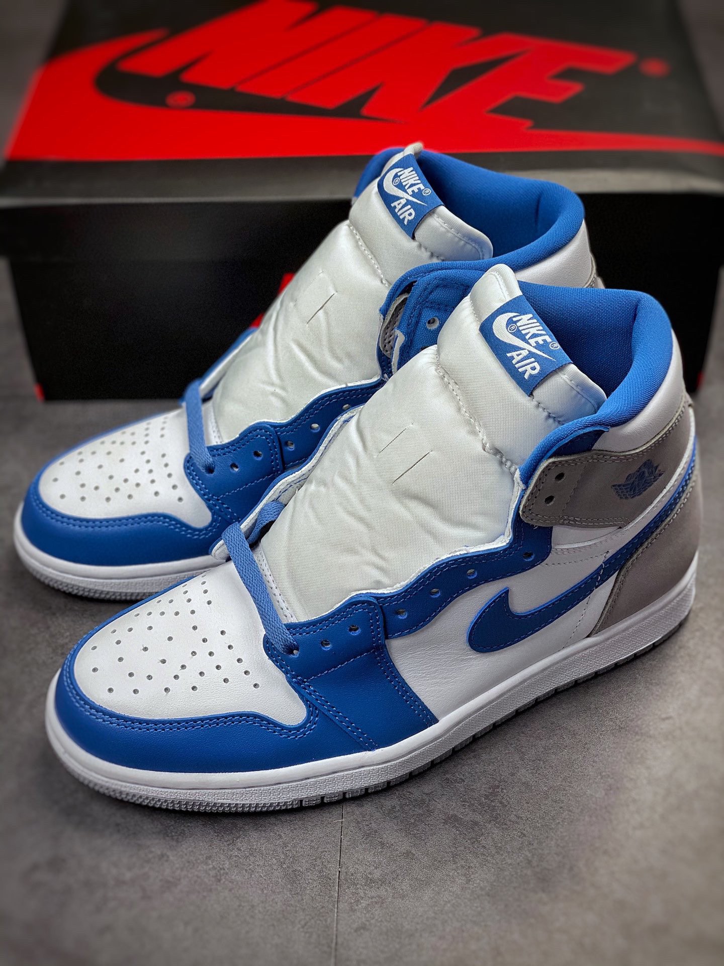 260 莞产原底面 Air Jordan 1 High OG ”True Blue” 白灰蓝DZ5485-410