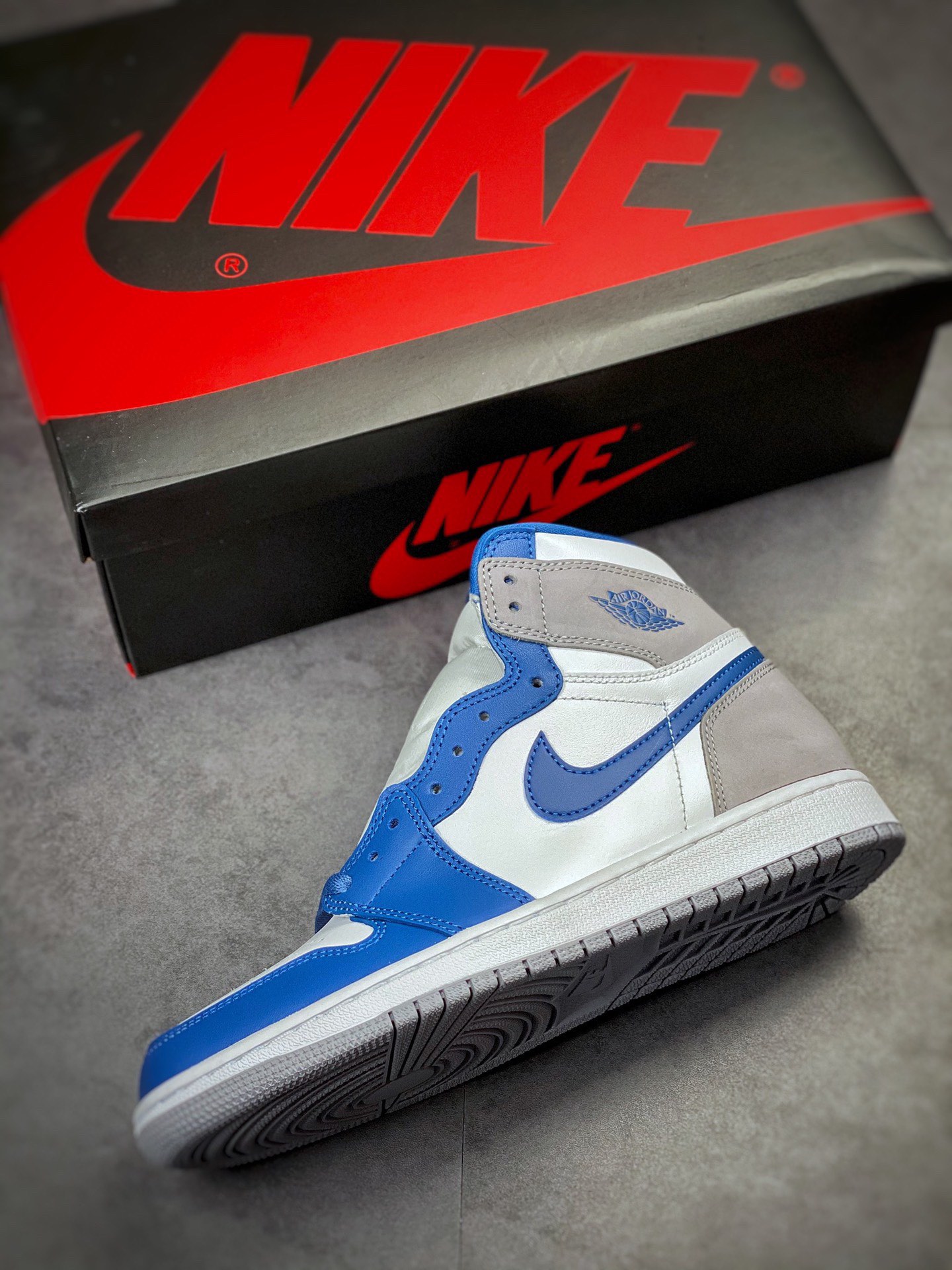 260 莞产原底面 Air Jordan 1 High OG ”True Blue” 白灰蓝DZ5485-410