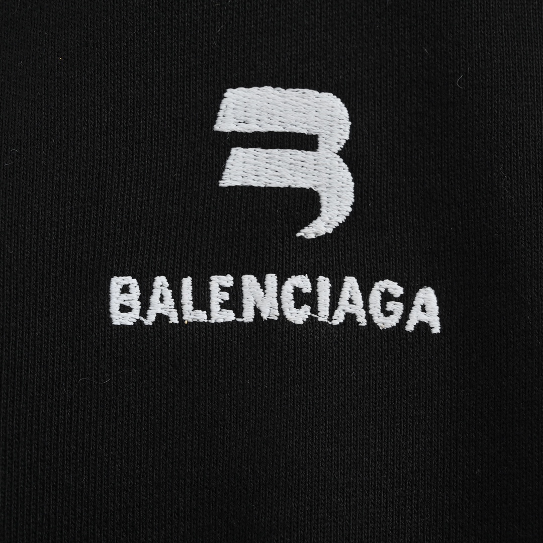 320 Balenciag/巴黎世家 22Fw手臂织带刺绣logo连帽卫衣