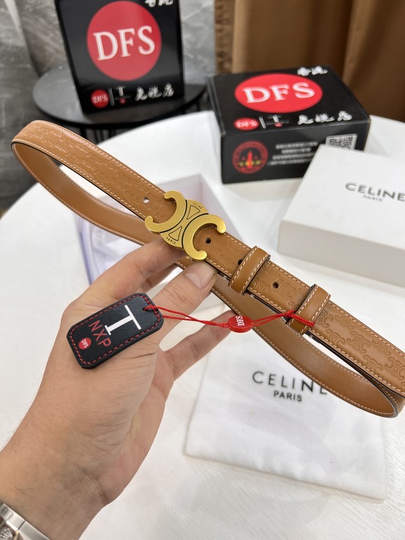 Celine Belts Replcia Cheap From China Women Calfskin Cowhide