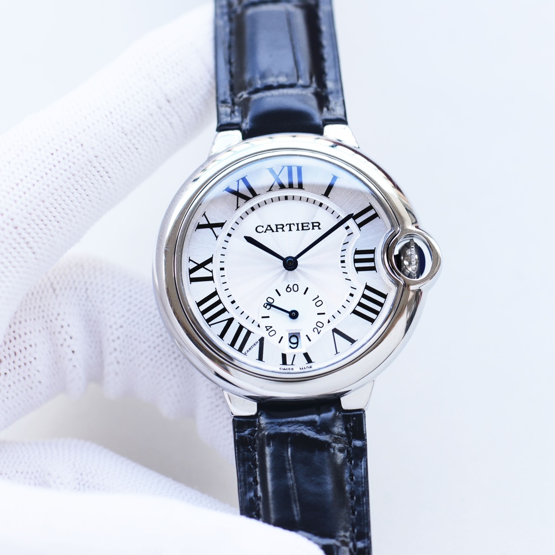 New Cartier Blue Balloon Series Watch with Calendar Function and Steel Details - 图片 3