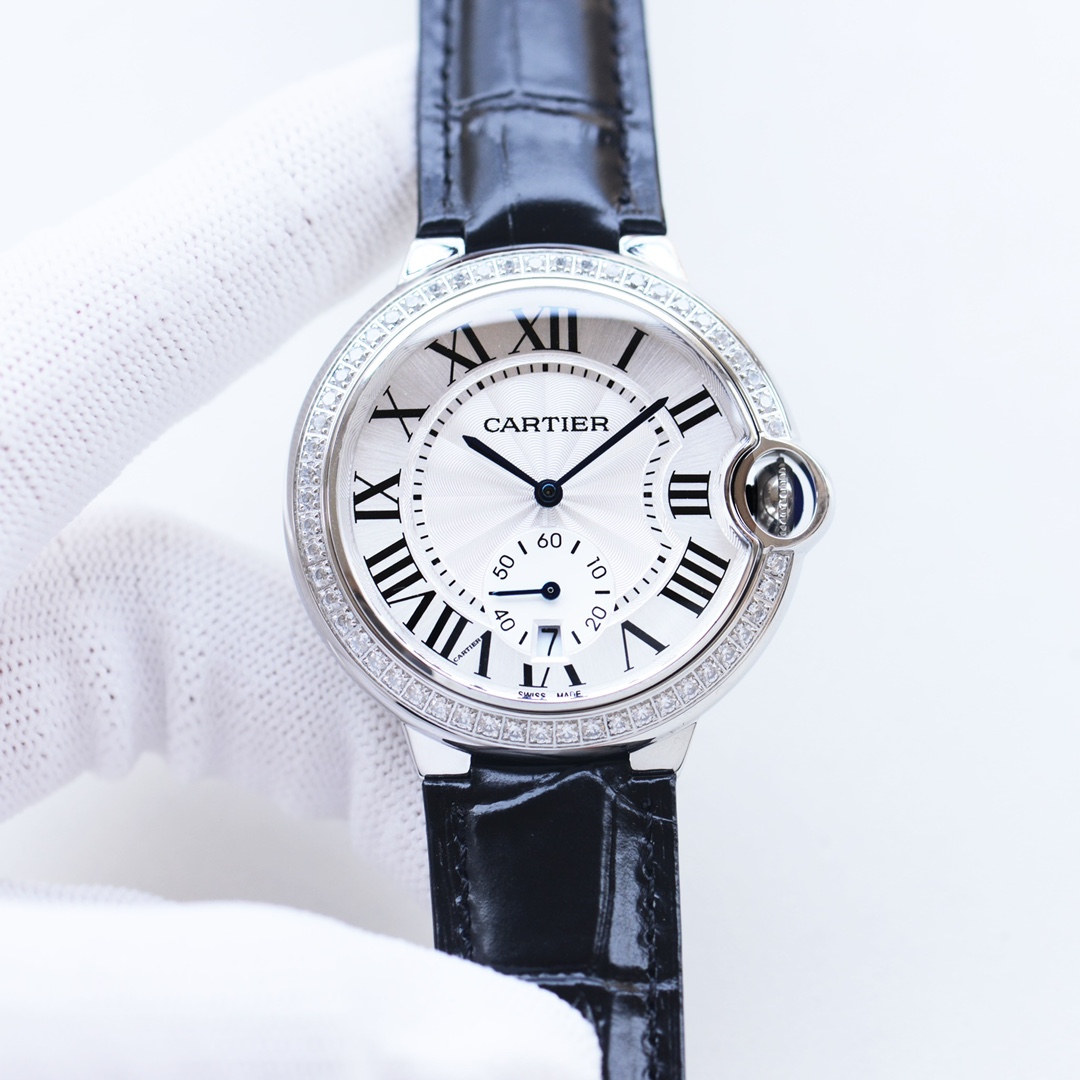 New Cartier Blue Balloon Watch with Calendar Function and Sapphire Glass Mirrors - 图片 3