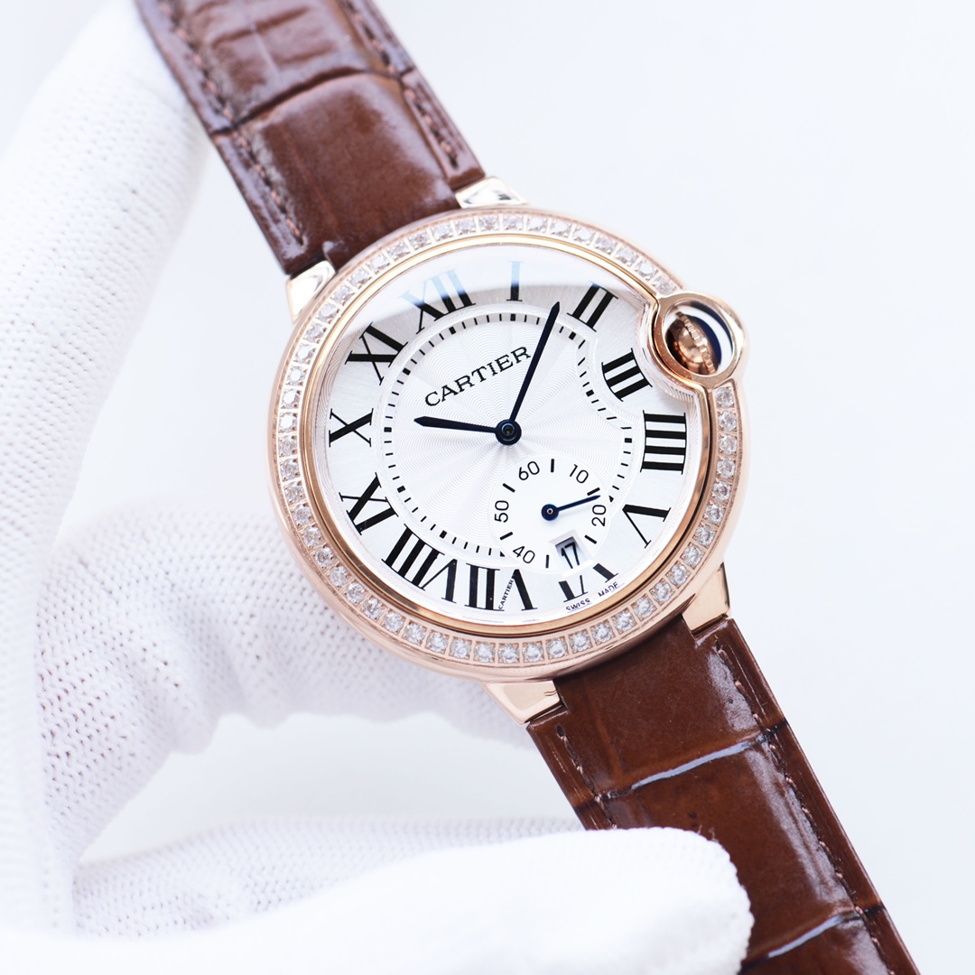 New Cartier Blue Balloon Watch with Calendar Function and Sapphire Glass Mirrors - 图片 5