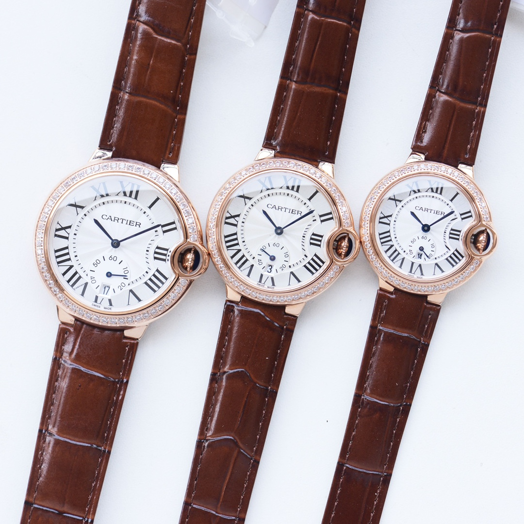 New Cartier Blue Balloon Watch with Calendar Function and Sapphire Glass Mirrors - 图片 2