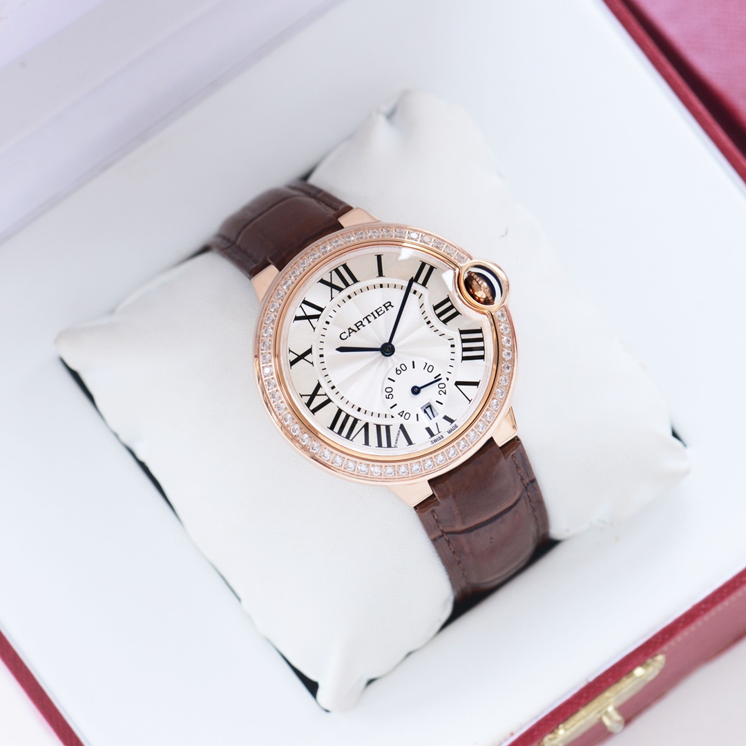 New Cartier Blue Balloon Watch with Calendar Function and Sapphire Glass Mirrors - 图片 6