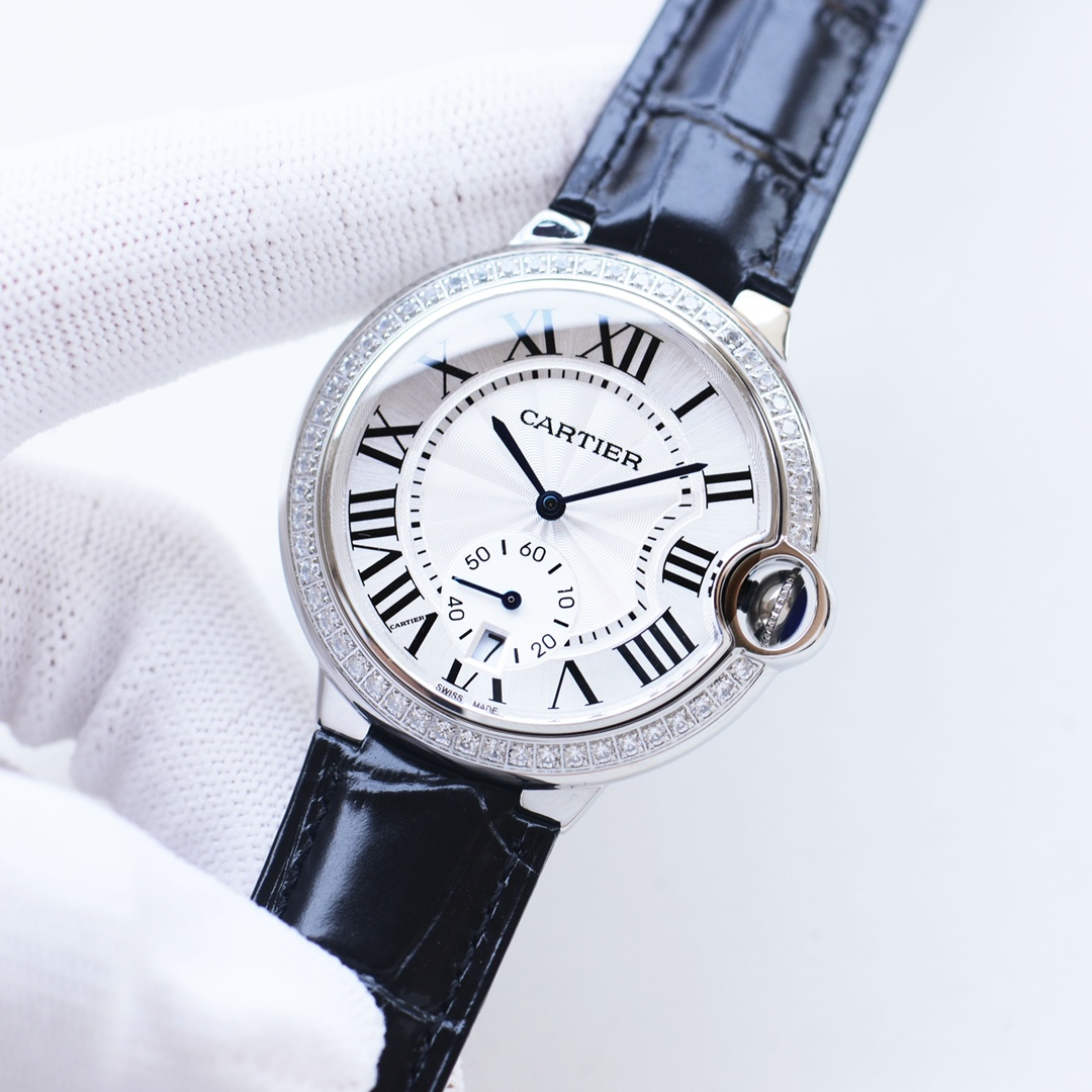 New Cartier Blue Balloon Watch with Calendar Function and Sapphire Glass Mirrors - 图片 4