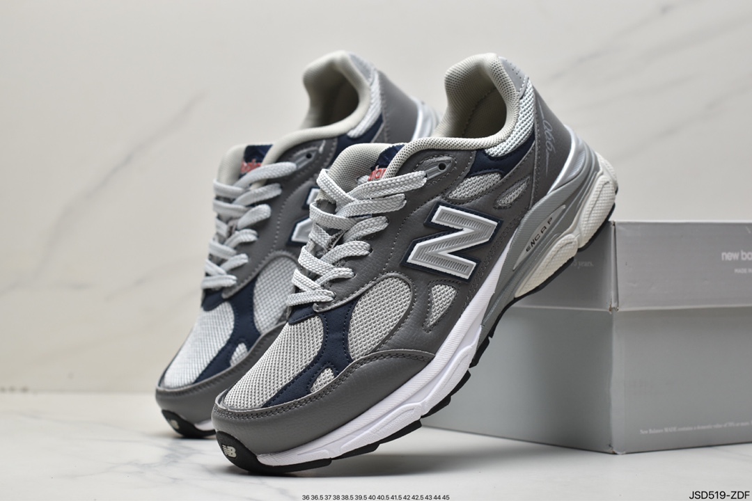 New Balance 990 v3 shoe body frame with leather material covering M990GJ3