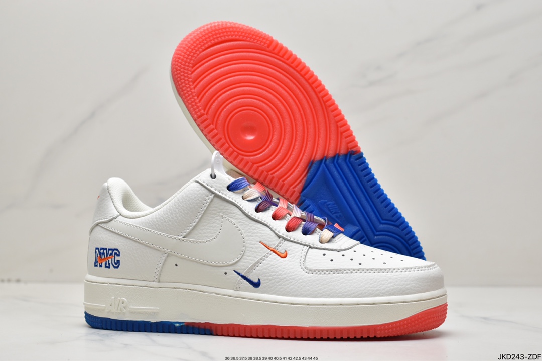 160 Nike Air Force 1 Low 拼接双小勾 空军一号低帮百搭休闲运动板鞋CT1989-105