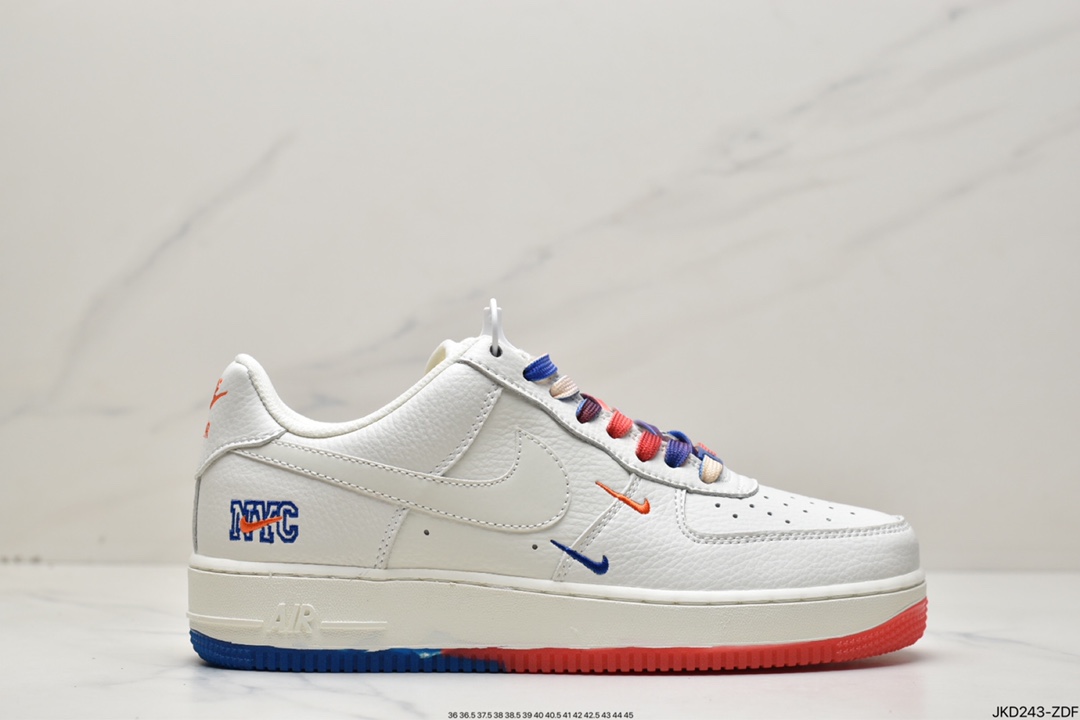 160 Nike Air Force 1 Low 拼接双小勾 空军一号低帮百搭休闲运动板鞋CT1989-105