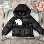 Moncler Clothing Down Jacket Highest quality replica
 White Embroidery Kids Unisex Knitting Nylon Goose Down Hooded Top