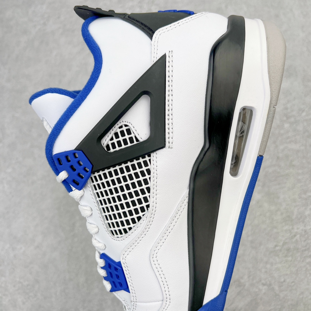 图片[7]-零售💰260 ＃KZ神版福利回馈‼Air Jordan AJ4 Retro 赛车蓝 308497-117 独家外贸特供尺码含 45.5 49.5 50.5 国内外口碑最好最推荐的产品 市场中端王者 亲自操刀耗时半年巨作 全套原纸板楦头开发 确保原汁原味 完美呈现四代版型 一比一鞋头弧度高度鞋身弧度 此版本只针对中端市场 皮料材质有所更替 其他数据细节工艺流程均保持一致 绝不口嗨 细节品控鞋型随意秒杀市面3XX 4XX 原厂TPU网格鞋带扣 正确内里网布 菱角分明不变形无多余毛边 柔软性质感一致于原鞋 市场唯一原厂鞋扣模具 背面可见隐藏注塑口 原厂织唛标 原厂飞人电绣工艺 尾指中部跳三针 独家绑鞋带手法 印刷中底布 四线拉帮 米色美纹纸贴合固定 进口港宝加持 后跟自然饱满 全鞋荧光划线卡点 追求极致完美 每一双都是工艺品 多重QC质检 超越公司货的品控标准 实实在在的免检产品 尺码：40 40.5 41 42 42.5 43 44 44.5 45 45.5 46 47.5 48.5 49.5 50.5 编码：by2936060-运动鞋