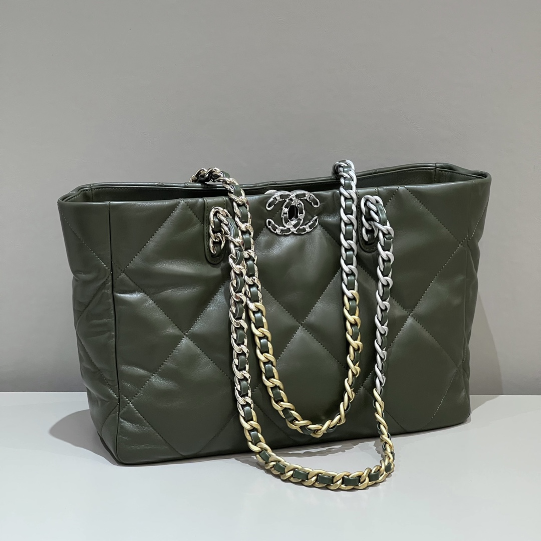 Buy High-Quality Fake
 Chanel Handbags Tote Bags Green Lambskin Sheepskin Fall/Winter Collection Vintage Chains