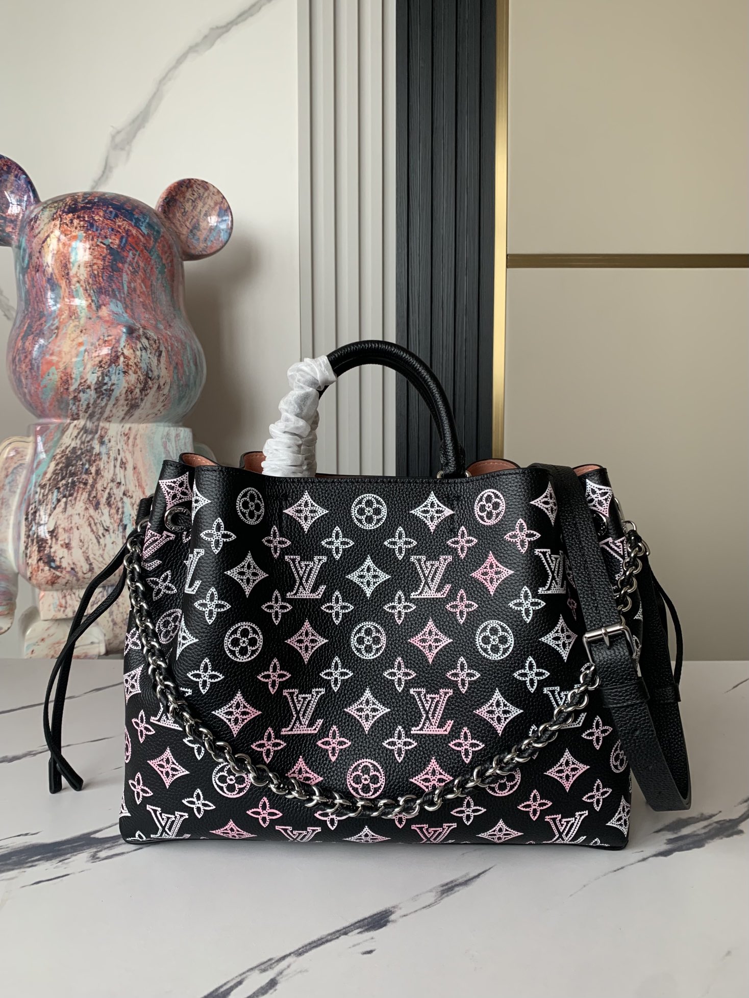 P880 [Pedido original superior, toma real exclusiva] M59200 serie de bolsos de cuero completo en versión negra/a juego …