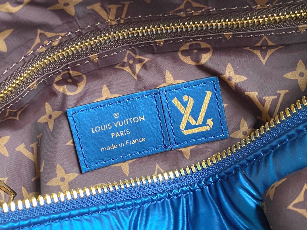 顶级原单M20973蓝色羽绒枕头包speedy系列M59009本款LVPillowSpeedyBando