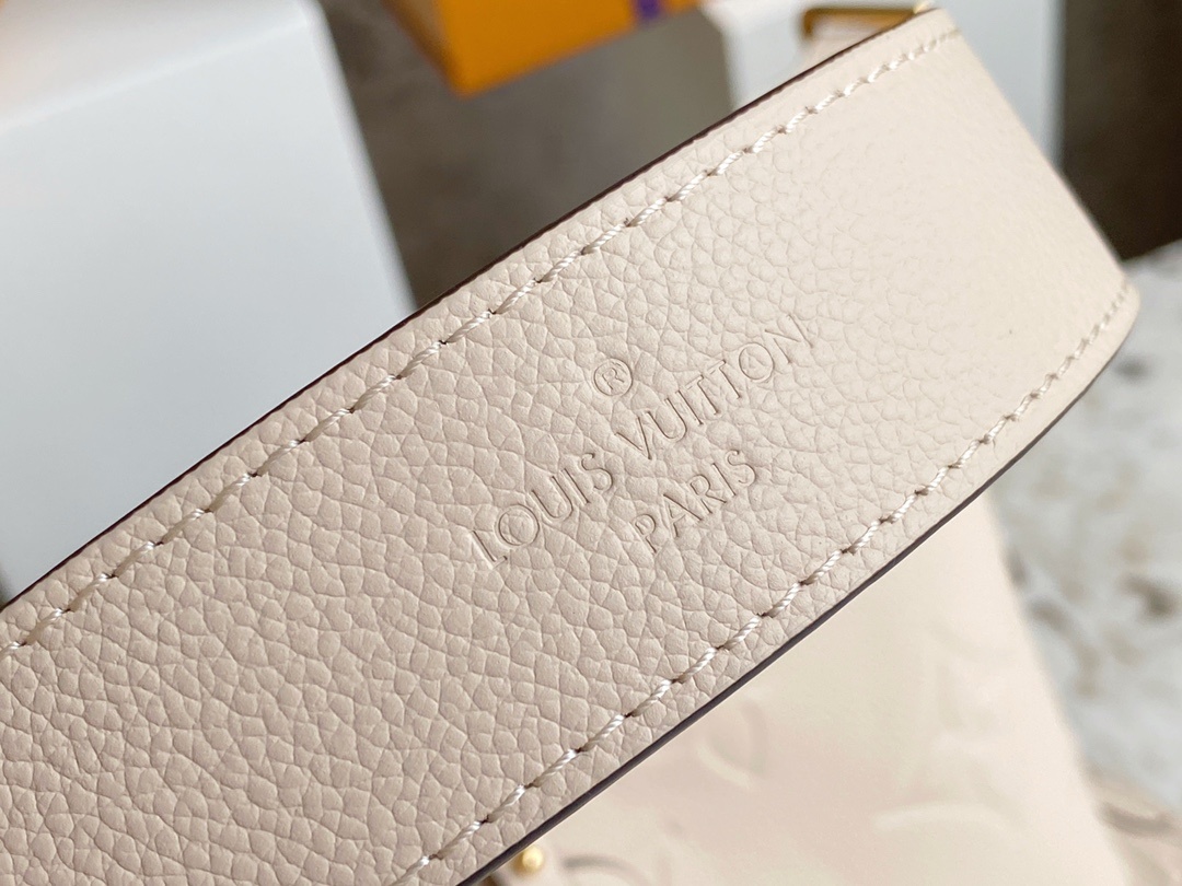 顶级原单M46293米白全皮全皮压花系列小号CarryAll小号手袋M46288取材Monogram全皮