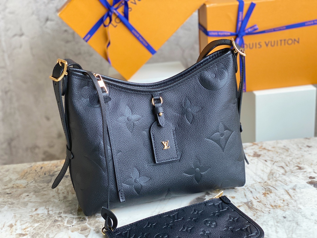 顶级原单M46288黑色全皮全皮压花系列小号CarryAll小号手袋M46288取材Monogram全皮